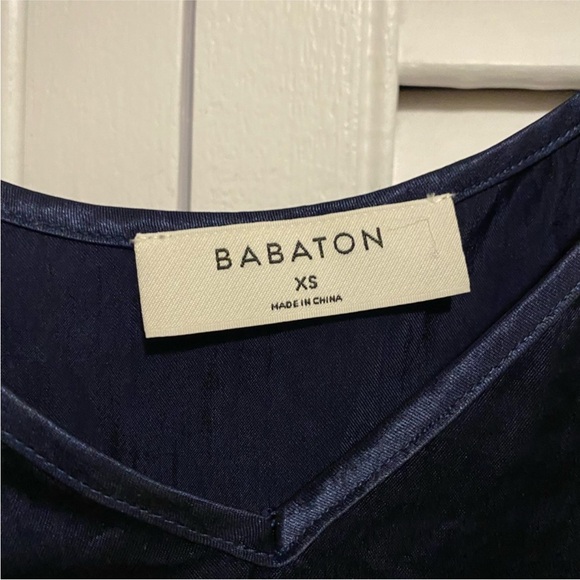 Everlane Navy Silk Camisole and Pinstripe Pants - Picture 3 of 3